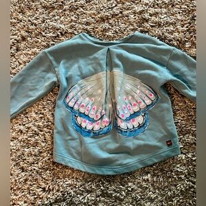 ❤️Tea Collection Butterfly wing (on Back) Crew Sweatshirt, EUC